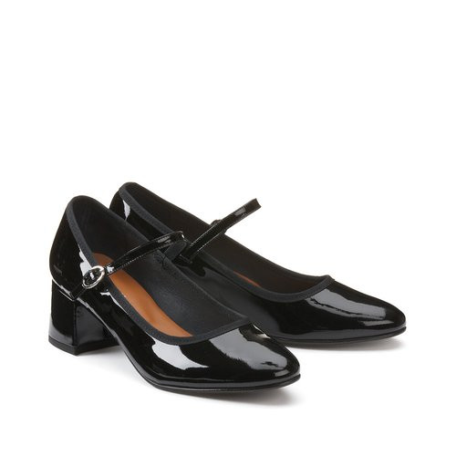 Dalmatie Leather Mary Janes with Heel | La Redoute (UK)