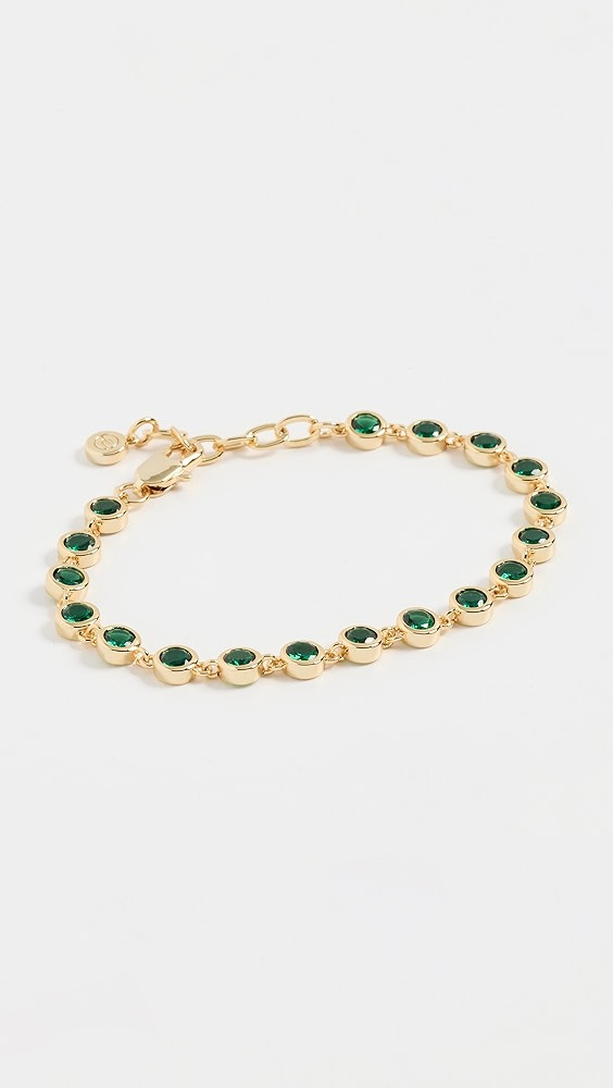 Crystal 18k Gold Plated Link Bracelet | Shopbop