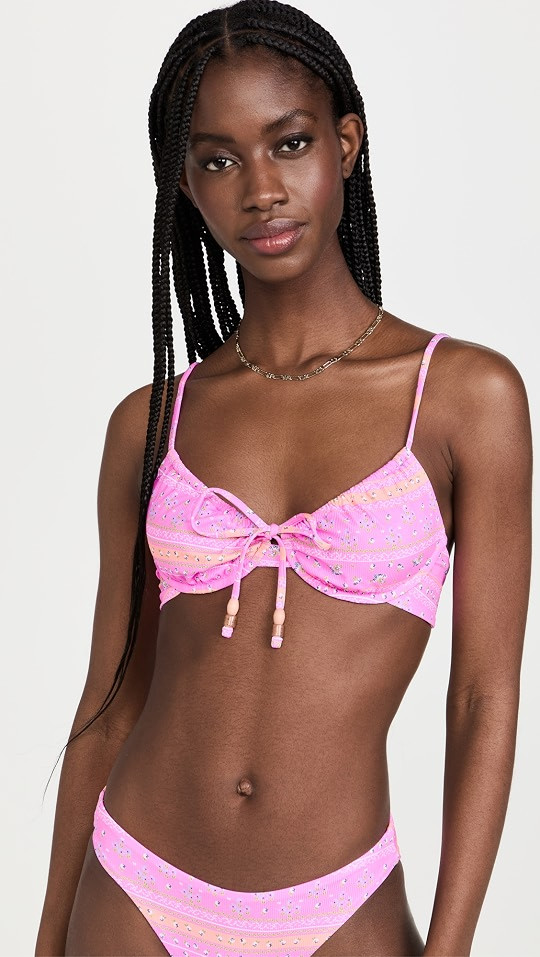 Ornate Borders Jade Bikini Top | Shopbop