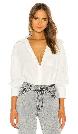 ANINE BING Mika Shirt in White. - size L (also in XS) | Revolve Clothing (Global)