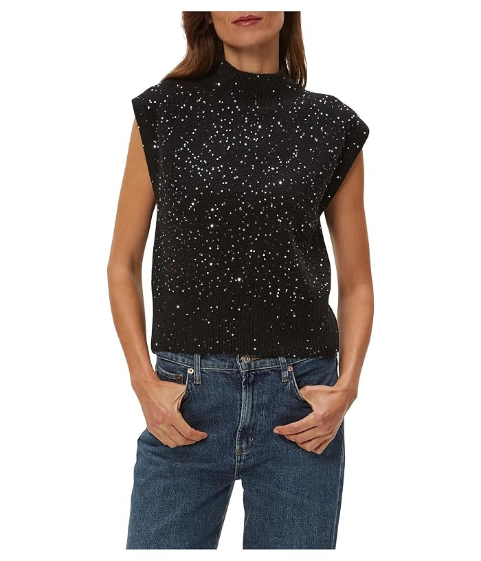 Michael Stars Raina Mock Neck Sweater Women's Sweater Black: XL (US 10-12) | Zappos.com