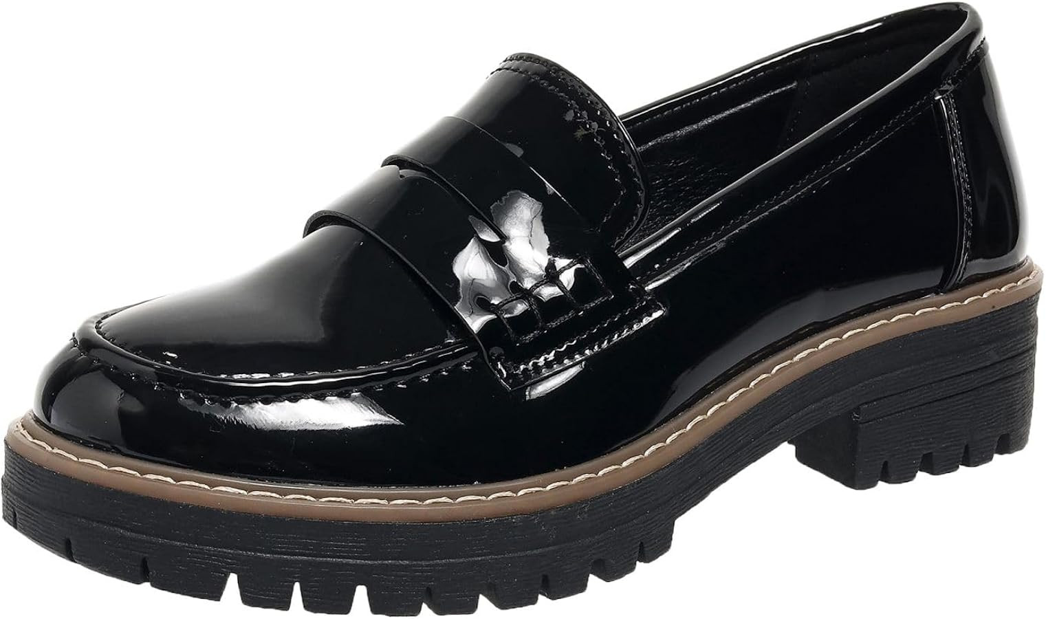 Womens Loafers Comfortable Platform Penny Loafer Chunky Heel Business Casual Dress Shoes 2024 Fas... | Amazon (US)