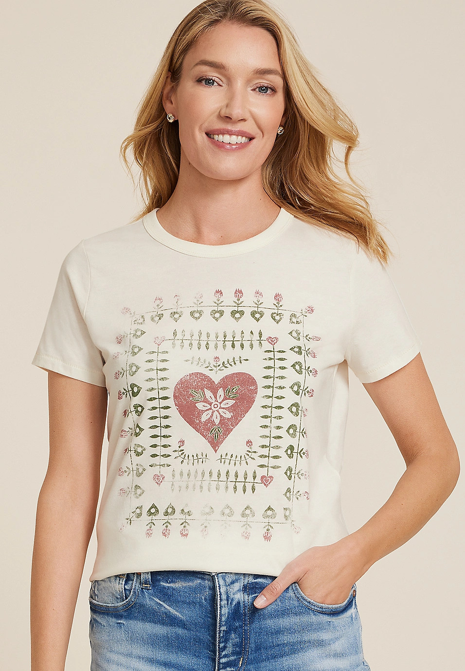 Heritage Heart Classic Fit Graphic Tee | Maurices