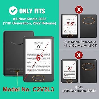 Fintie Folio Case for 6" All-New Kindle (2022 Release) - Book Style PU Leather Shockproof Cover w... | Amazon (US)