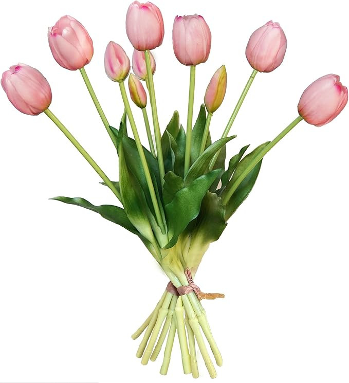 10 Pcs Fake Tulips Tulips Artificial Flowers Real Touch Fake Flowers Artificial Flower Bouquet fo... | Amazon (US)