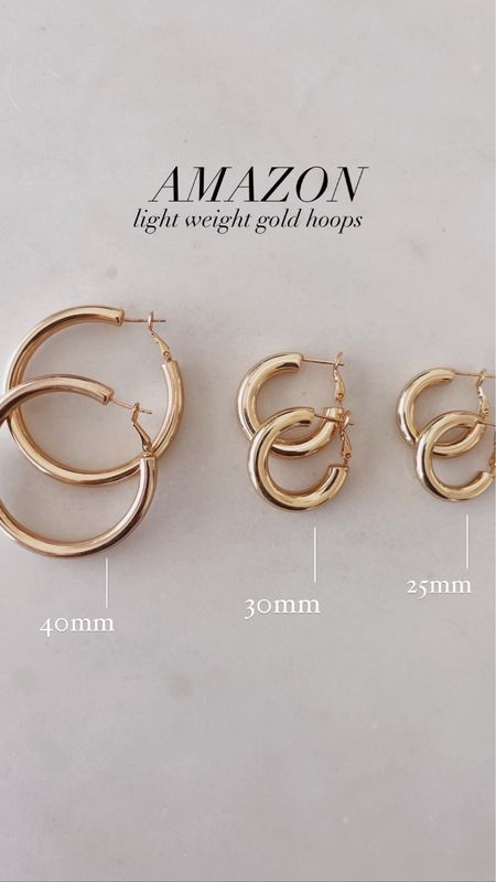 Amazon find, gold colored hoops, accessories #StylinbyAylin 

#LTKSeasonal #LTKstyletip #LTKfindsunder50