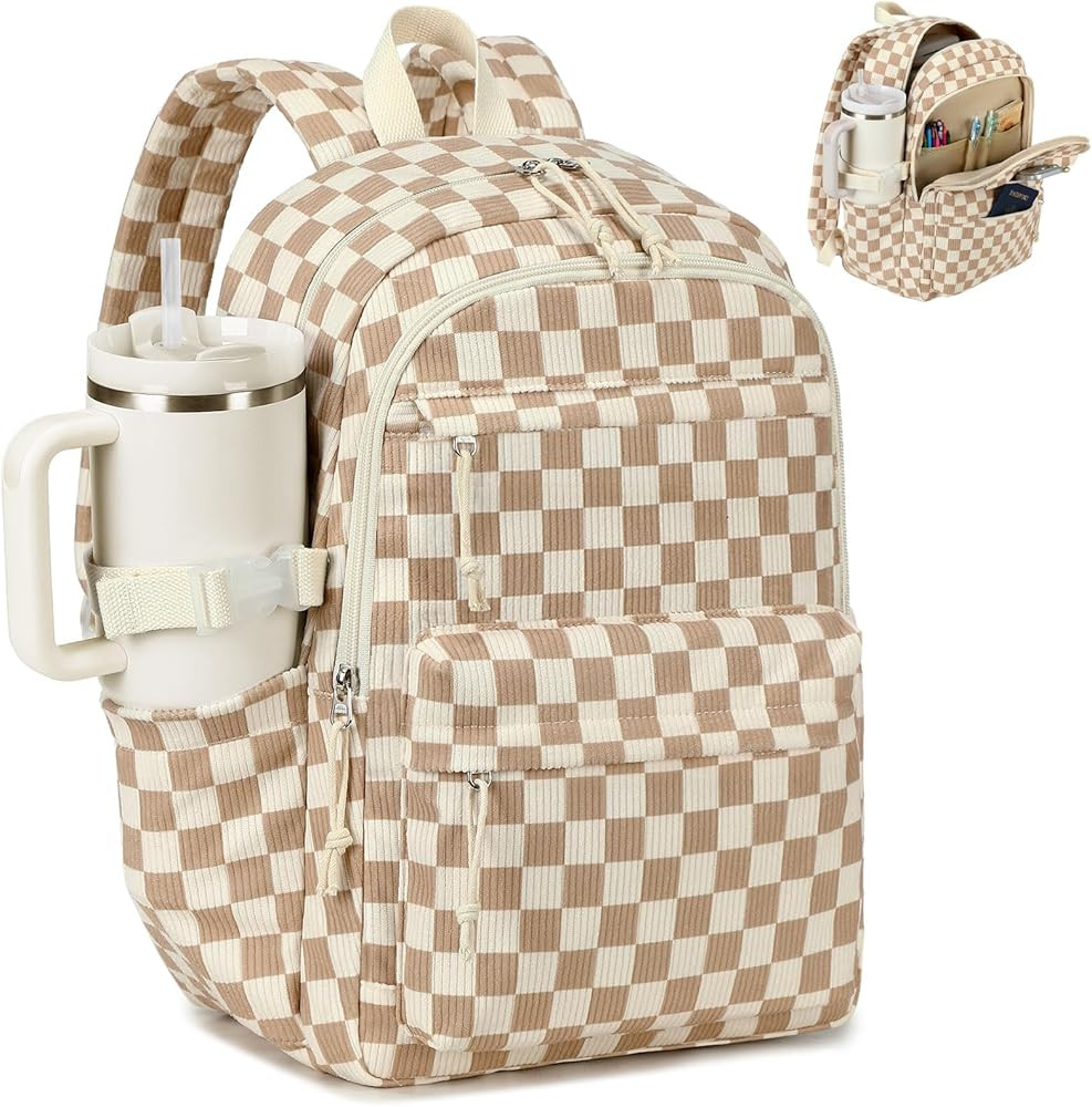 Bluboon School Backpack for Teen Girls Bookbags Elementary High School Corduroy Laptop Bags Women... | Amazon (US)
