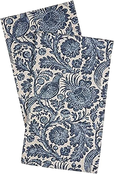 Blue Table Runner for Dining Table, Kitchen Table Decor, Floral Farmhouse Tablecloth Rectangle Ta... | Amazon (US)