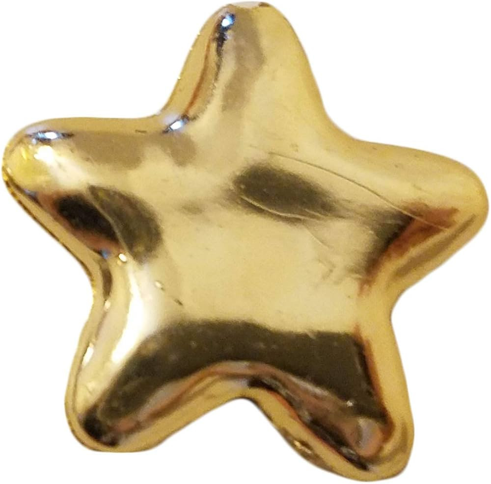 Pack of 50 Metallic Star-Shaped Plastic Beads 1" 25mm (Gold) | Amazon (US)