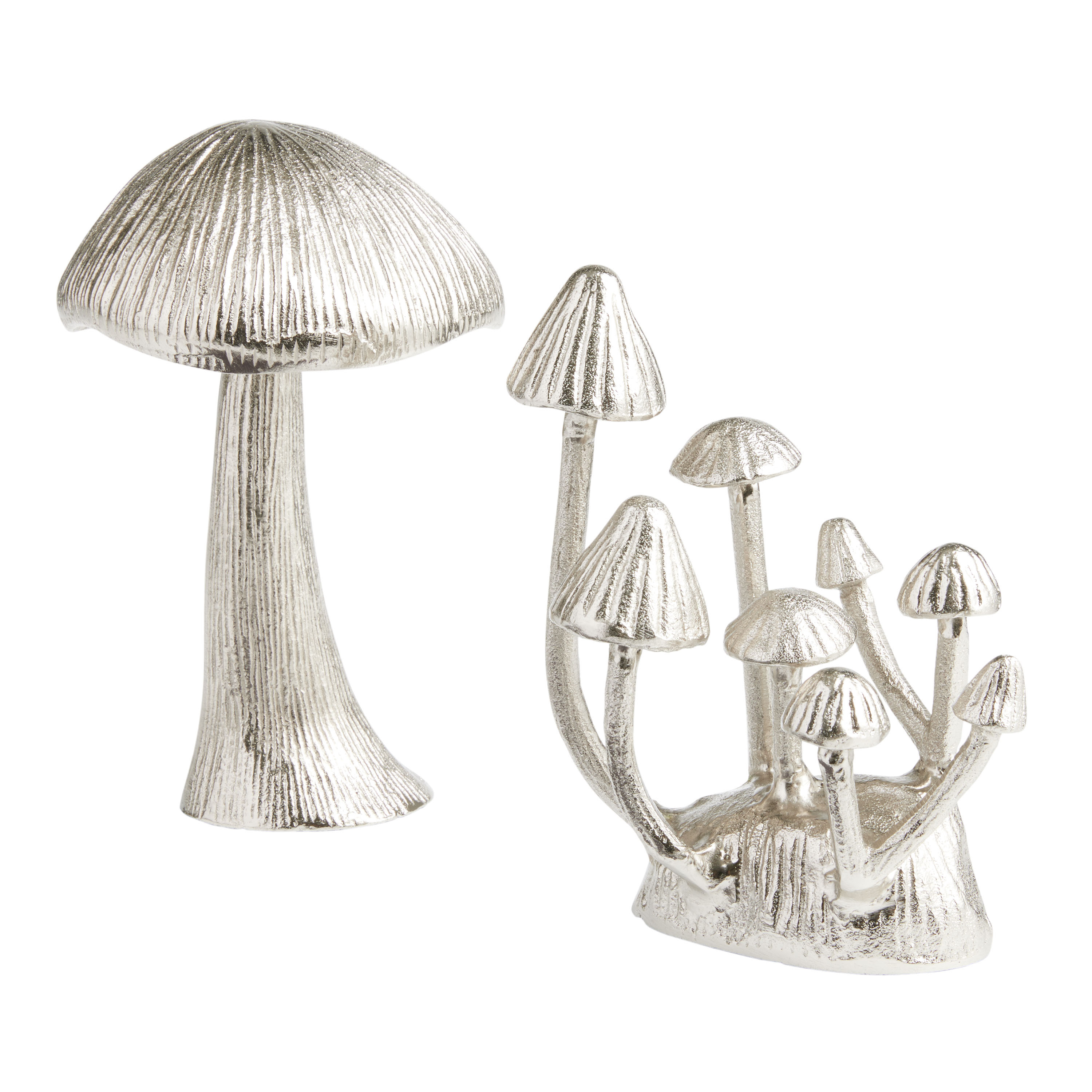 Silver Metal Mushroom Decor | World Market