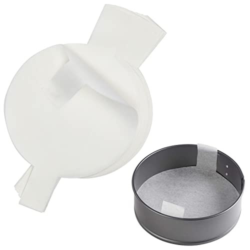 Juvale Parchment Paper Rounds with Lift Tabs (8-Inch) - White Precut Sheets, 100 Count - Nonstick... | Amazon (US)