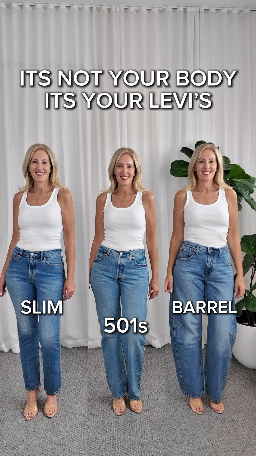 I’m wearing a size 10 in all styles. 

The barrel jean has a cinch waist button adjustment - perfect to pull the waist in.

I’m 174cms

I have both the straight and slim in my wardrobe and wear them so often. The slim is slightly cropped so I love them with a flat also. 

#LTKaustralia #LTKstyletip #LTKjeans