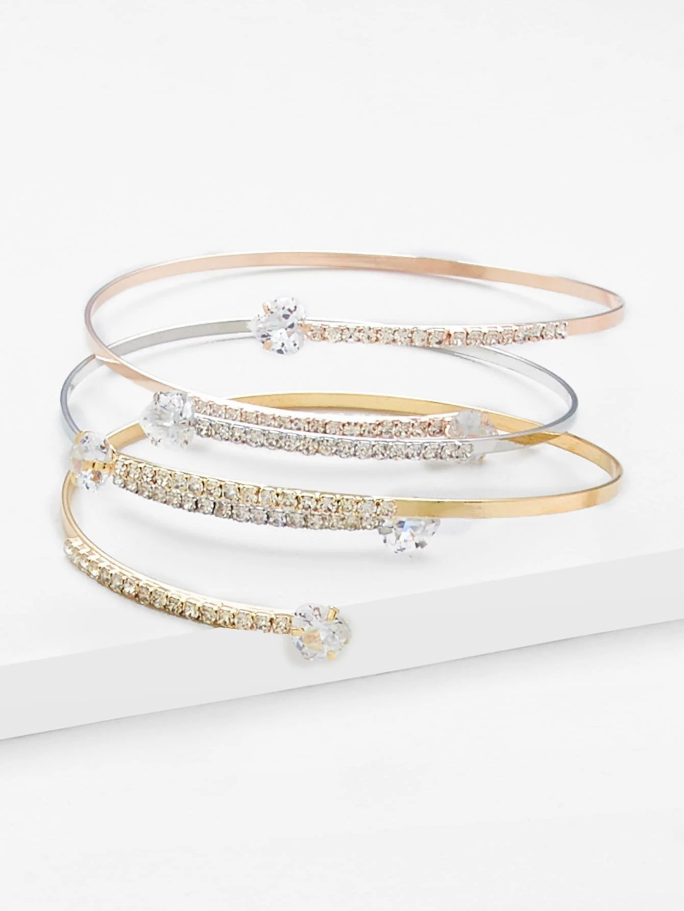 Rhinestone Wrap Festival Bangle 3pcs | Stella La Moda Ltd