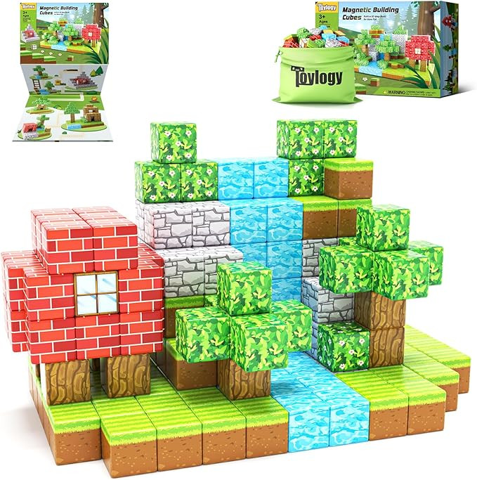 Magnetic Blocks-Build Mine Magnet World Edition, Magnetic Toys for Boys & Girls Age 3-4 4-5 6-8,S... | Amazon (US)