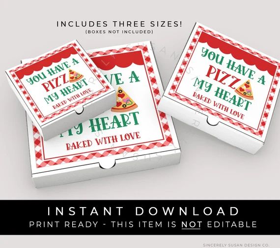 Instant Download Valentine Mini Pizza Cookie Label You Have a | Etsy | Etsy (US)