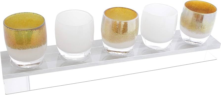 Allume Votive Tealight Candle Holder - Elegant Solid Square Table Centerpieces Candle Holder for Wed | Amazon (US)