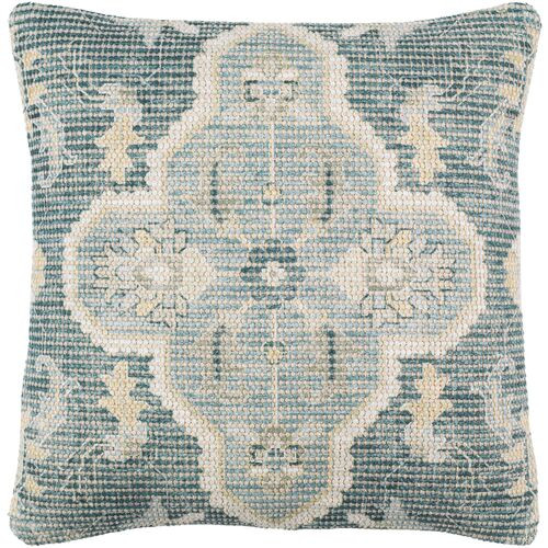 Drew Pillow, Cream/Teal | One Kings Lane
