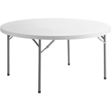 Folding Round Plastic Table, 60", White | Amazon (US)