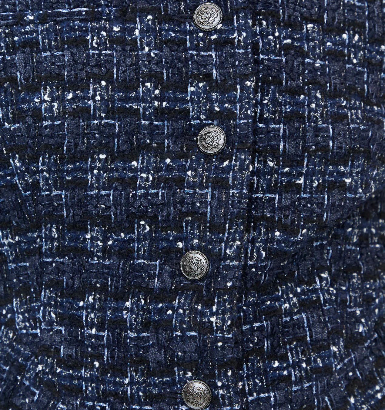 The Valentina Jacket - Navy Tweed | Hill House Home US