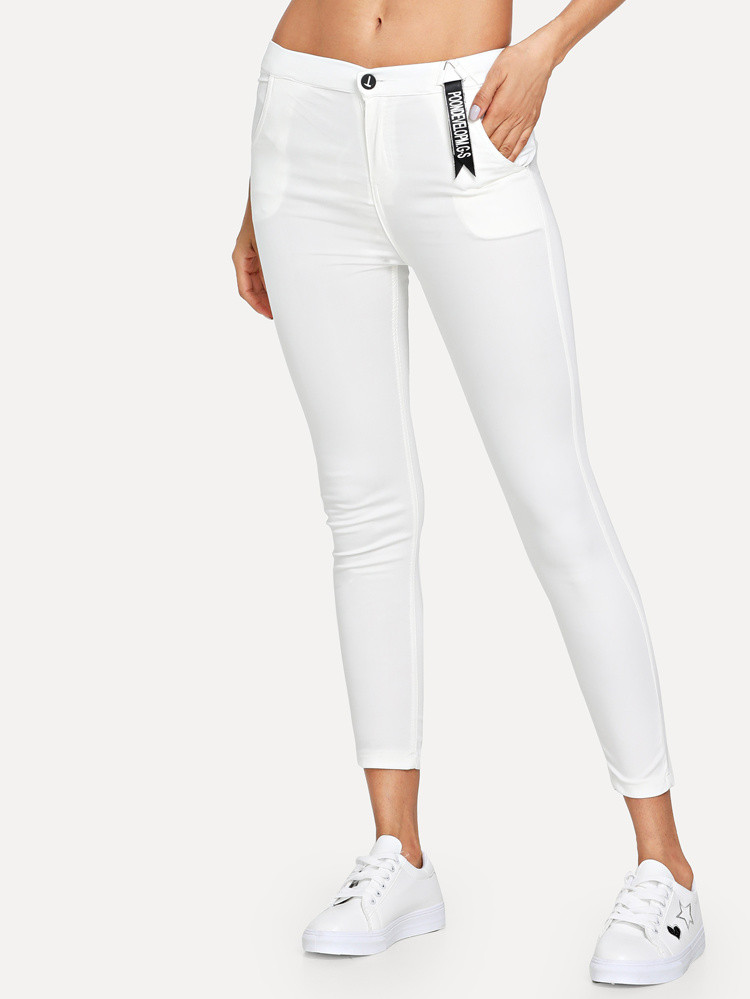 Solid Skinny Pocket Jeans | SHEIN