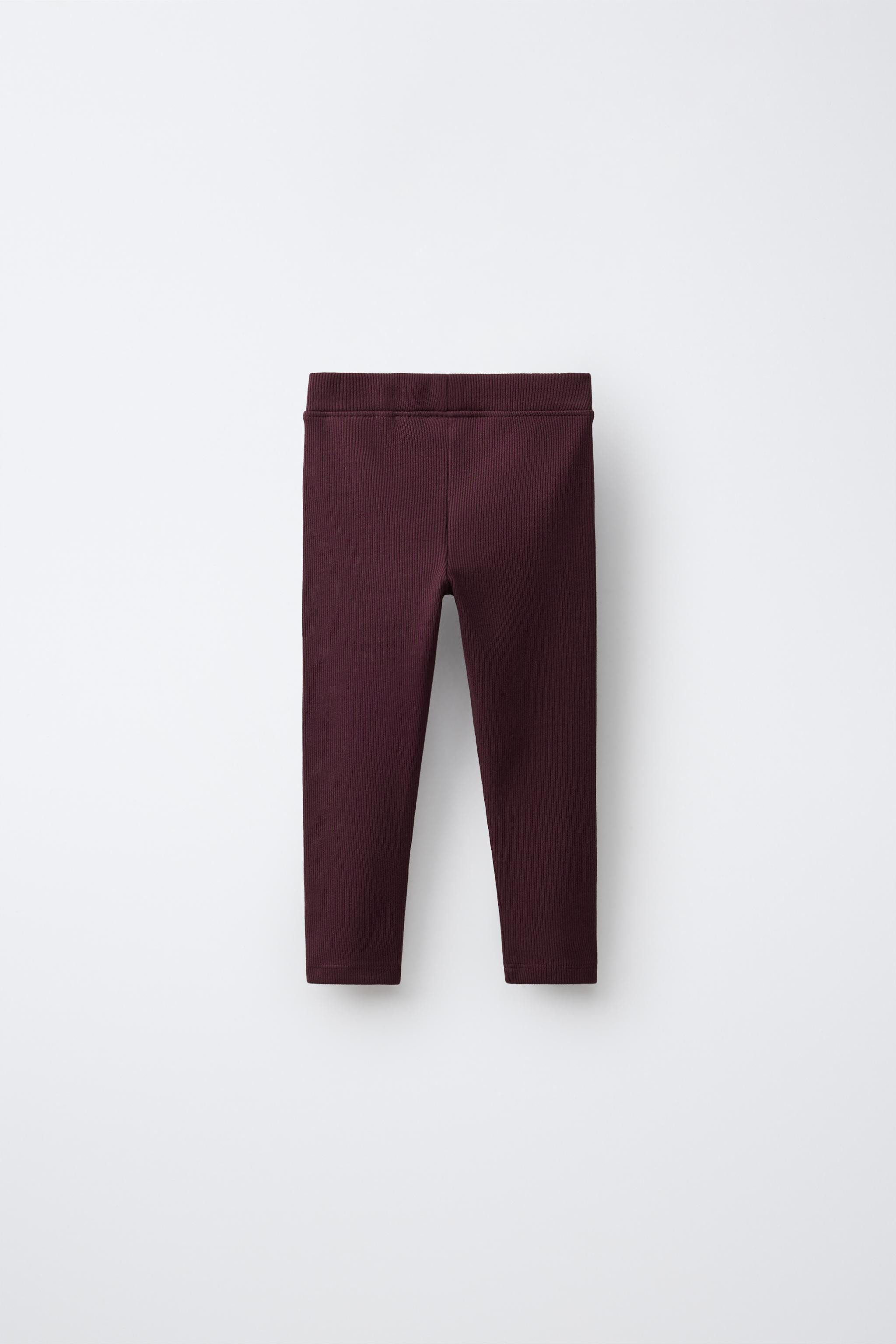 LABEL DETAIL RIBBED LEGGINGS | Zara US