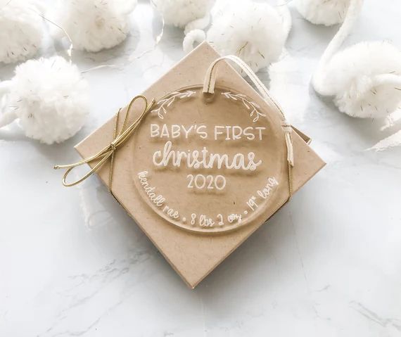 Baby's First Christmas Acrylic Ornament  Personalized - Etsy | Etsy (US)