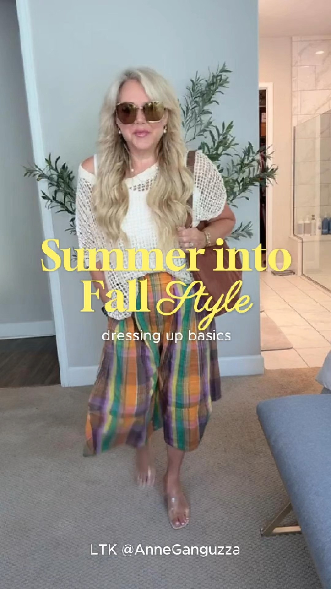 ✨ Oh my goodness, I don’t think I’ve worn a pair of culotte pants (M) since eighth grade—but I’m obsessed with these! They’re fun, surprisingly dressy, and will transition into fall so easily. 🍂 Breezy, flowy, and so comfortable—you’ll want to live in them. I paired them with a crochet top (L) layered over a white tank (L) for a casual, effortless look that takes you seamlessly from summer into fall. 💫

#LTKStyle #Culottes #SummerToFall #EffortlessStyle #ChicAndComfy #CrochetTop #TransitionalFashion #OOTD 

 #LTKSeasonal #LTKOver40 #LTKFindsUnder100