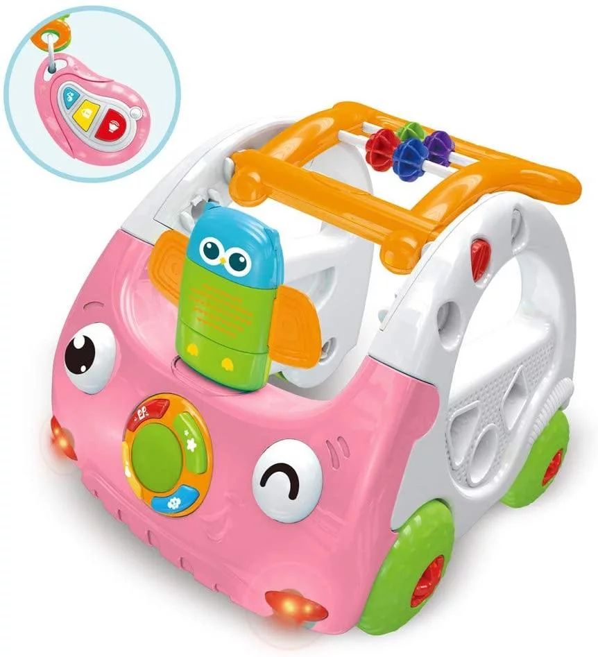 3 in 1 Sit to Stand Learning Walker Baby Push Car Activity Walker with Remote Control and Music a... | Walmart (US)