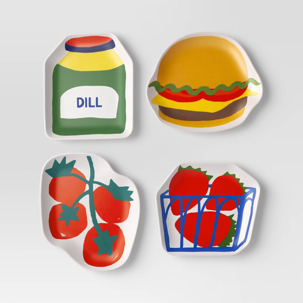 Set of 4 6.4" Melamine Figural Appetizer Plates - Room Essentials™ | Target