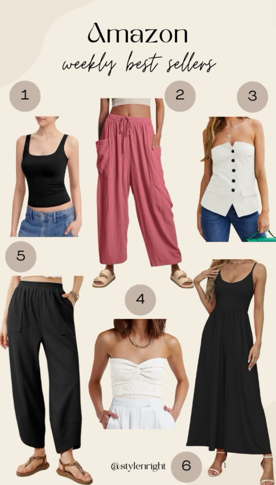 Amazon weekly best sellers!

Amazon fashion. Summer fashion. Linen pants. Strapless top.

#LTKSeasonal #LTKStyleTip #LTKMidsize
