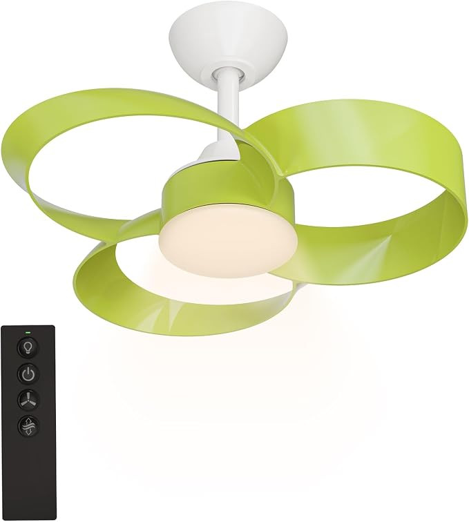 FANX 22 Inch Ceiling Fan with Light and Remote, Quiet DC Motor, Dimmable LED, Reversible 3-Speed ... | Amazon (US)