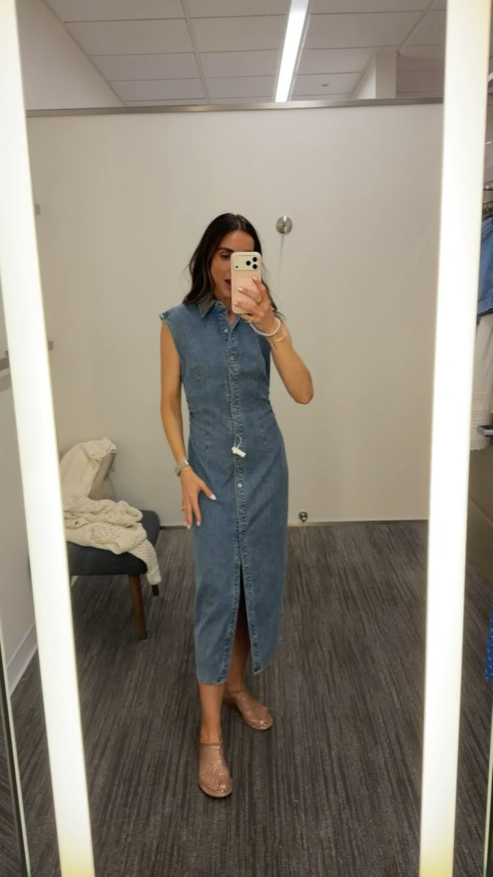 Denim midi shirtdress, denim dress, summer dress, casual dress.

#LTKootd #LTKOver40