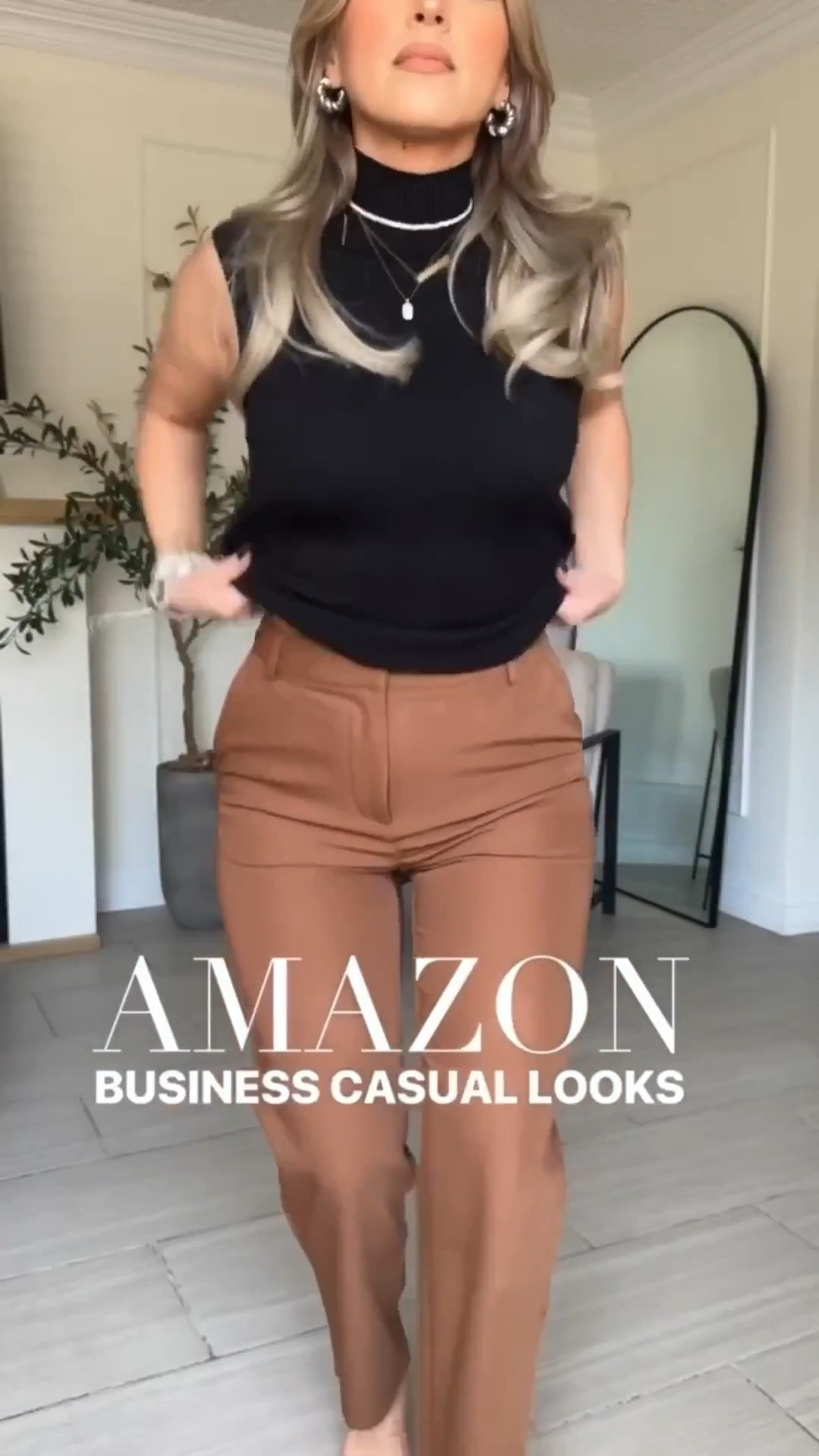 Amazon BUSINESS CASUAL LOOKS 😍😎

Look 1: small in trousers and turtleneck | the turtleneck has lots of stretch you could even size down. The trousers are high waisted and fit so nicely. Size up if your in between sizes. Trousers are in the color brown.

✔️Look 2: say small in the midi skirt and the vest they both have really great stretch. The vest is incredible quality it feels like it's $100.

✔️Look 3: ivory trousers are a size small. I have to wear them with heels and I'm 5'2. If you're in between sizes size up! The vest runs big size down! I'm wearing a size extra small

✔️ Look 4: wearing the jeans in a size 4 and the blazer in a small. Jeans are in the color blue.

✔️Look 5: two-piece set is in a size small. It is incredible quality, and the pants have an elastic waistband at the back.

✔️Look 6: skirt and vest are both in a size small! 

#LTKFindsUnder50 #LTKWorkwear #LTKU