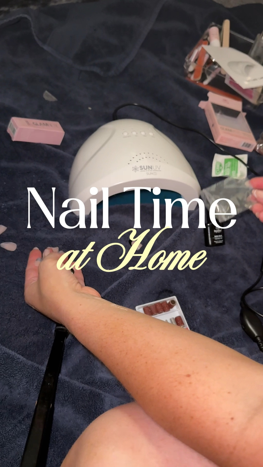 I never seem to have time to get my nails done anymore,  and when one breaks, forget it 😅 I used to struggle getting press-ons to actually stay on at home, but after a lot of trial and error, I finally cracked the code 💅

I love @glamnetic nails for their cute styles and salon-quality look. Their glue works great, but I found an even better combo, UV nail glue + a UV light! Game changer for long-lasting nails that actually hold up through mom life 🙌

✨ I’ve linked everything in my LTK and Amazon Storefront so you can try it too!

Here’s exactly how I do it:
1️⃣ Use a nail drill file to roughen, thin, and buff your natural nails
2️⃣ Fit the press-ons and lay them out in order
3️⃣ Push cuticles back
4️⃣ Use an alcohol pad to dry and clean nails
5️⃣ File or buff again if needed
6️⃣ Apply a thin layer of UV glue and cure for 30 seconds
7️⃣ Add UV glue to the fake nail and press it on
8️⃣ Cure under the light for 60 seconds (hold down for the first 10 seconds)
9️⃣ Cure the whole hand under the light for another 60 seconds
🔟 Finish with cuticle oil and trim any extra skin around the nail

Salon nails at home that actually last! 💖

#LTKBeauty #LTKFindsUnder50 #LTKU