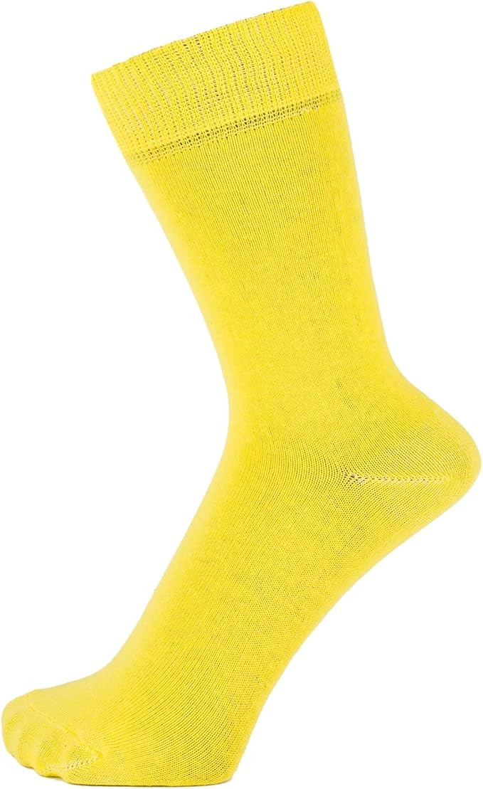 ZAKIRA Finest Combed Cotton Dress Socks in Plain Vivid Colours for Men, Women | Amazon (US)