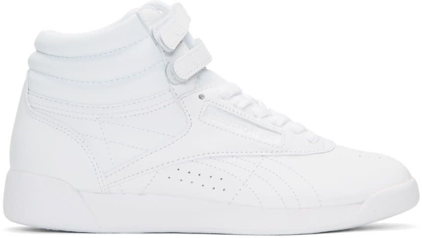 Reebok Classics White Freestyle High-top Sneakers | SSENSE