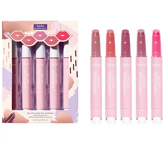 tarte Kiss Me Under The Mistletoe Maracuja Lip 5-Pc Set - QVC.com | QVC