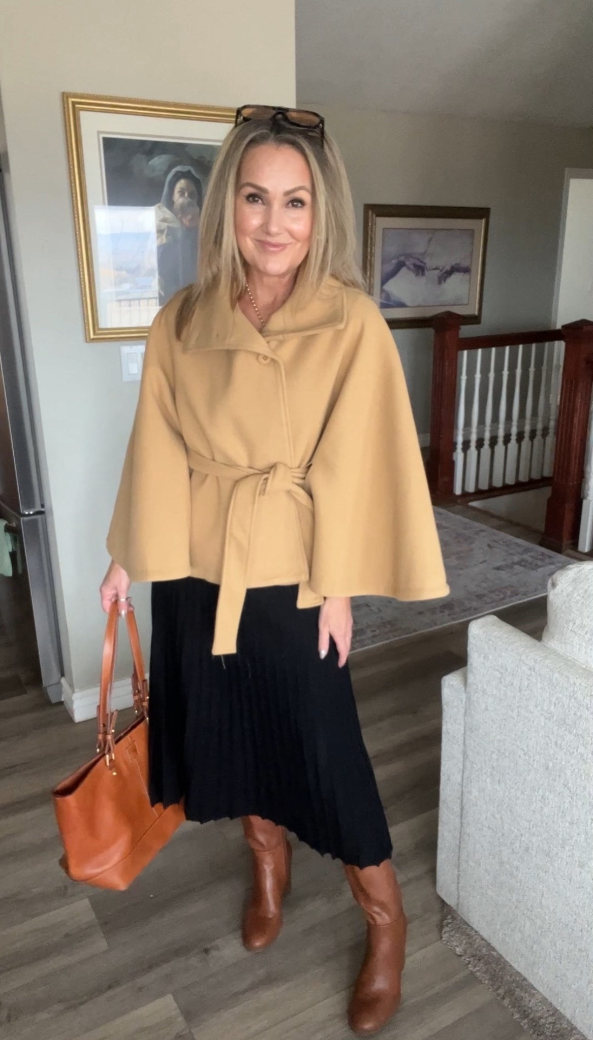 Sunday Style
Black sweater dress wearing size M 
Cape coat wearing size M 

#FallFashion #SundayStyle #WomenOver40

#LTKdayinmylife #LTKmorningroutine #LTKOver40