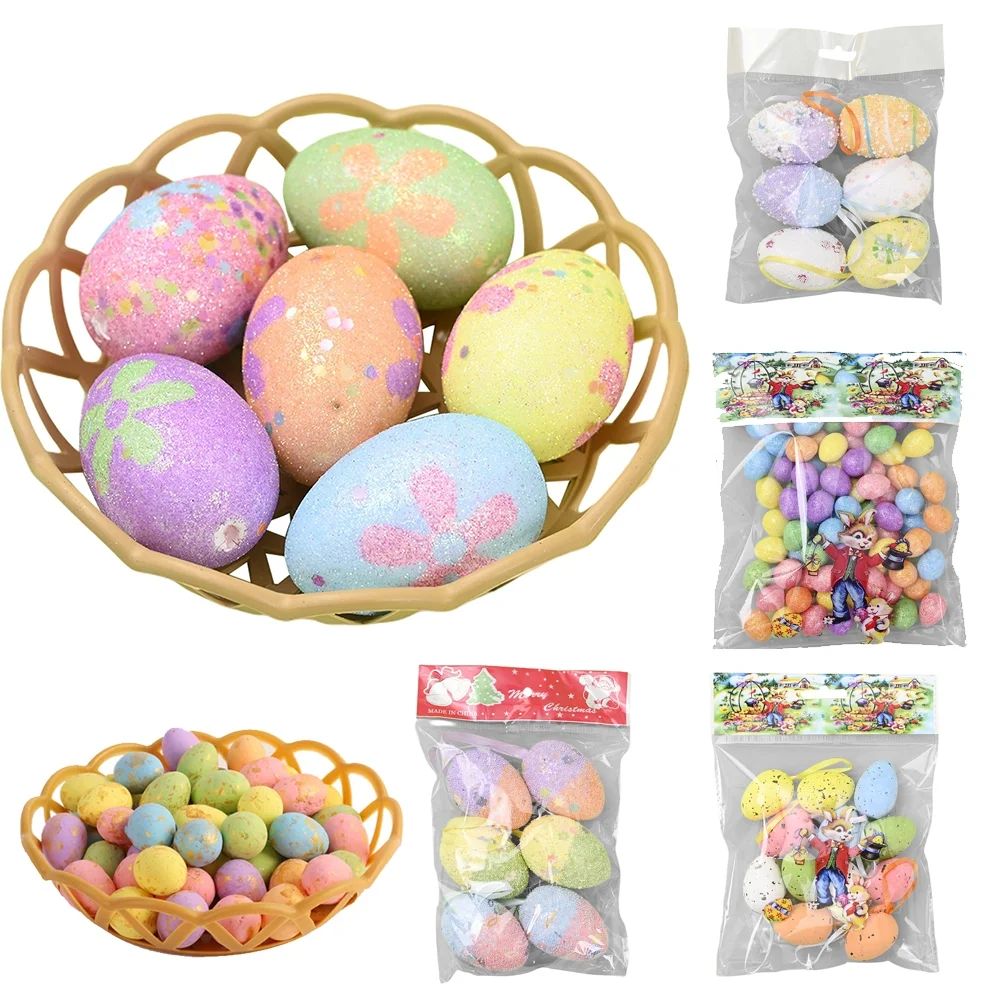 LOVEBAY 6,12,46Pcs/Set Colorful Easter Hanging Egg Decorations For DIY Crafts Easter Decor - Walm... | Walmart (US)