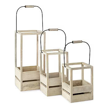 Linden Street Wooden Decorative Hurricane Collection | JCPenney