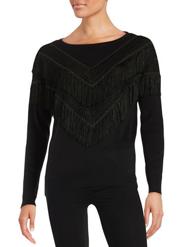 Fringe Knit Sweater | Lord & Taylor