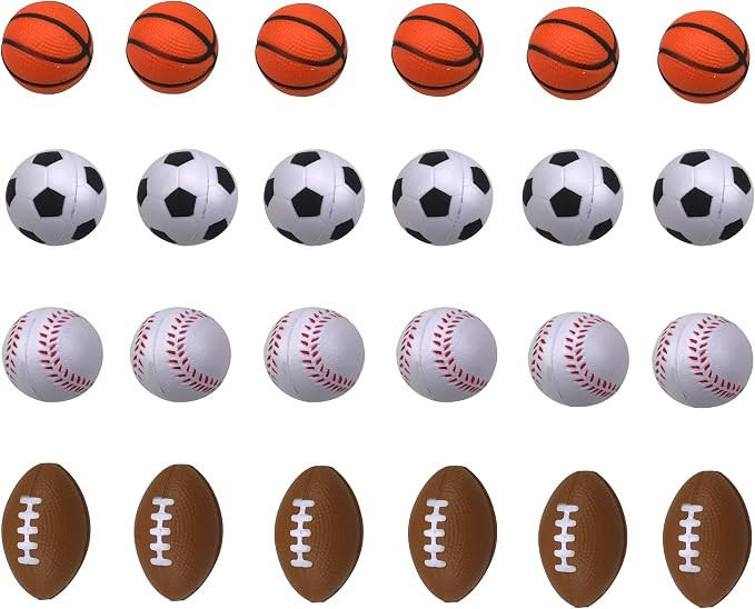 Mini Foam Sports Ball for Kids, Mini Soccer Ball ,Basketball, Football, Baseball 24 Counts by SHX... | Amazon (US)