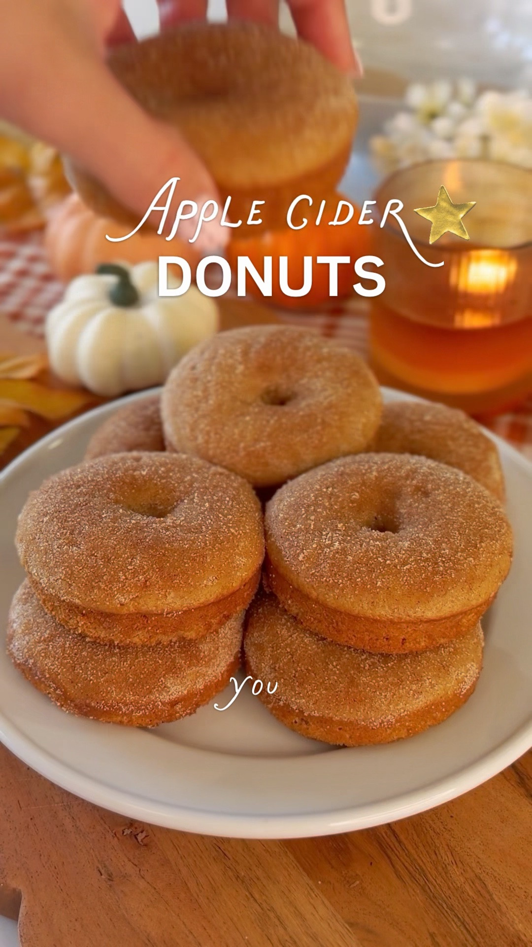 Easy Apple Cider Donuts (with Cake Mix)

Ingredients: 

DONUTS:  🧡1 box Spice cake mix (I used Betty Crocker) 🧡1 1/2 cup apple cider 🧡3 Eggs 🧡1 tsp Vanilla
🧡1/4 cup Butter

CINNAMON SUGAR
 🧡1 cup Sugar 🧡1 tbsp Cinnamon
🧡4 tbsp unsalted butter, melted (brush on top of donuts before dipping into cinnamon sugar)

HOW TO MAKE THEM:

🤎Simmer 1 1/2 cups apple cider until it cooks down to 1 cup.

🤎Mix with the spice cake mix, butter, eggs, and vanilla.

🤎Pipe the batter into a donut pan.

🤎Bake at 350 F for 10-12 minutes.

🤎Brush with melted butter and roll in cinnamon sugar.

As always, you can get the full detailed printable recipe w/ step by step photos on Best Friends for Frosting too!

#LTKfoodie #LTKSeasonal