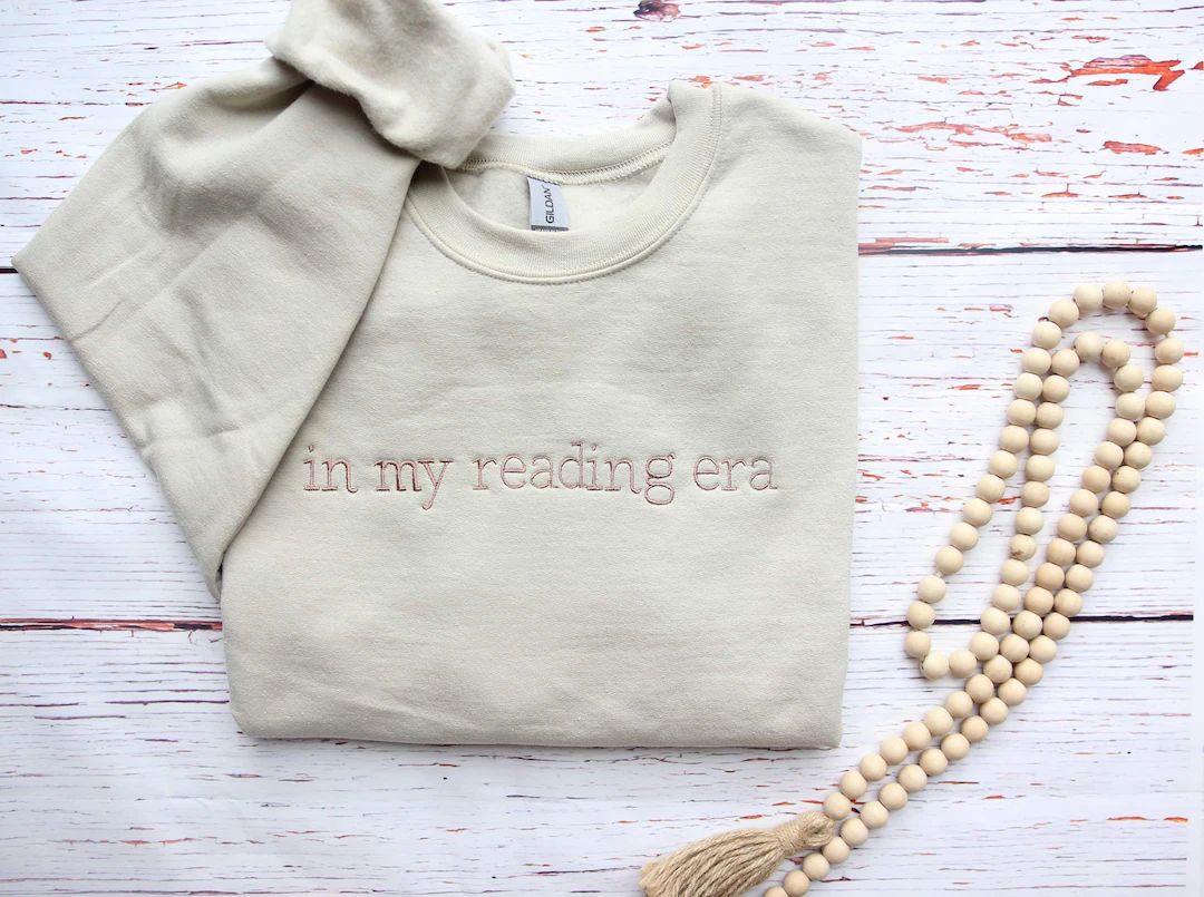 Embroidered in My Reading Era Crewneck Sweatshirt Unisex - Etsy | Etsy (US)