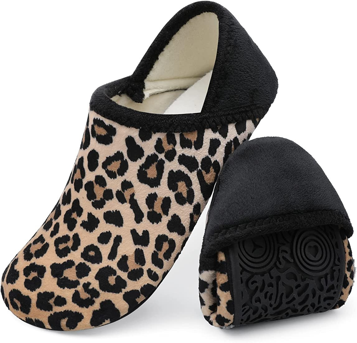 XIHALOOK House Slippers for Women Men Cozy Sock Shoes with Soft Rubber Sole Slip On for Indoor/Ou... | Amazon (US)