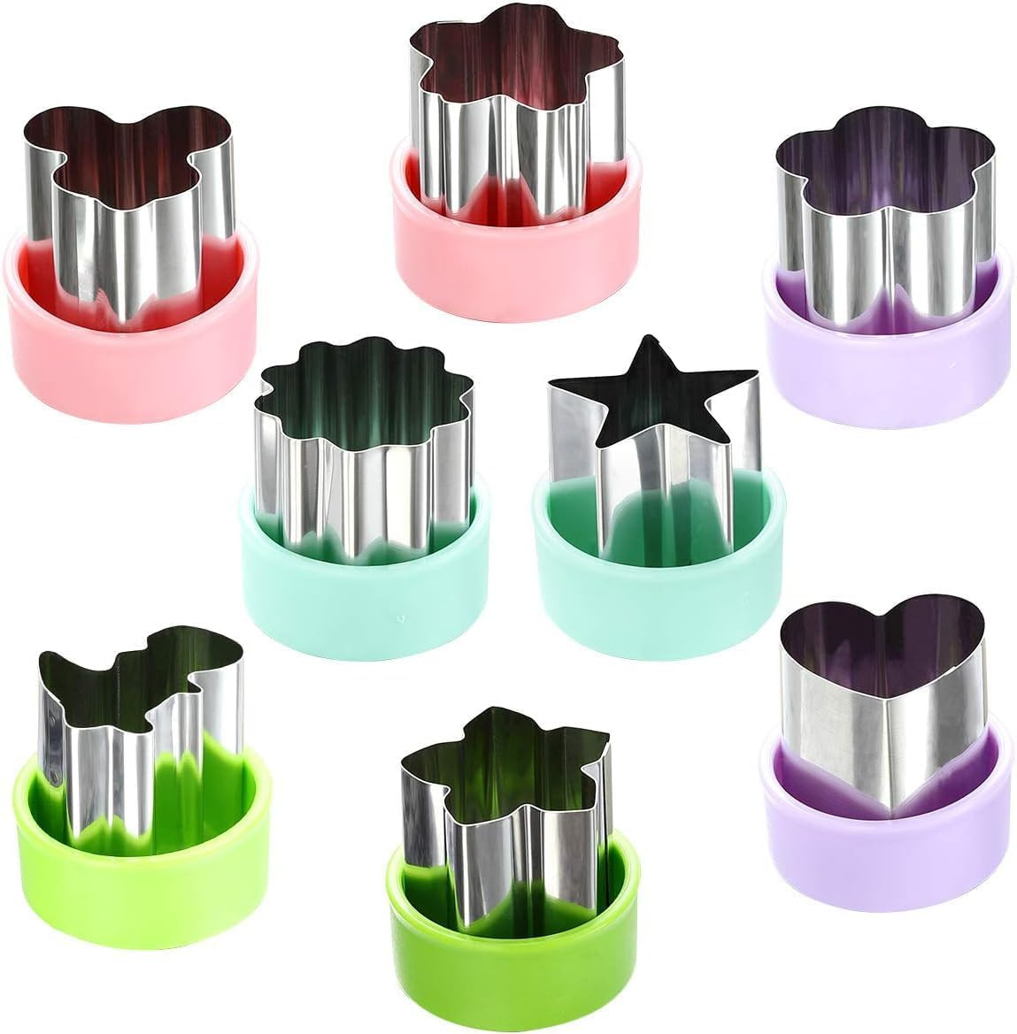 1.5" Vegetable Cutter Shapes Set - Mini Cookie Cutters Fruit Cookie Pastry Stamps Mold for Kids Baking and Food Supplement Tools Accessories (8pack) | Amazon (US)