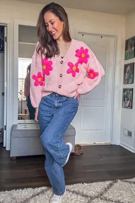 Use code ERICALIGENZA20 for 20% off this flower cardigan at petal + pup 💕

Pink cardigan // flower print cardigan // Abercrombie jeans // loose jeans // spring outfit 

#LTKSeasonal #LTKstyletip #LTKfindsunder100