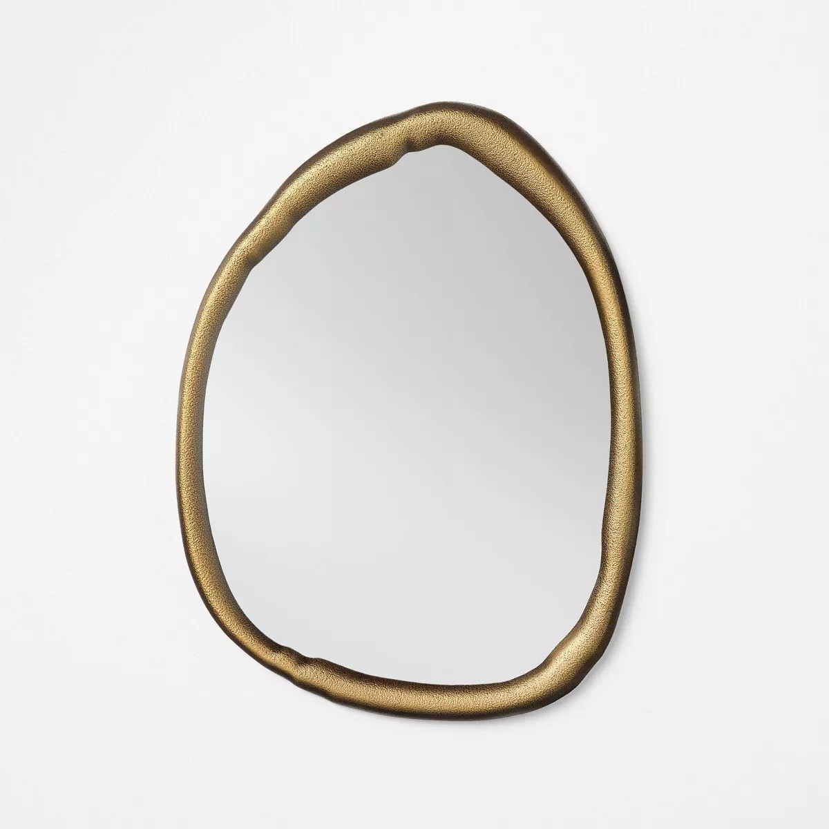 14"x18" Organic Round Mirror - Threshold™ designed with Studio McGee: Modern Metal Frame, No As... | Target