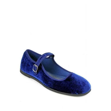 Nature Breeze Women’s Velvety Mary Jane Flats Sizes 6-11 Navy | Walmart (US)