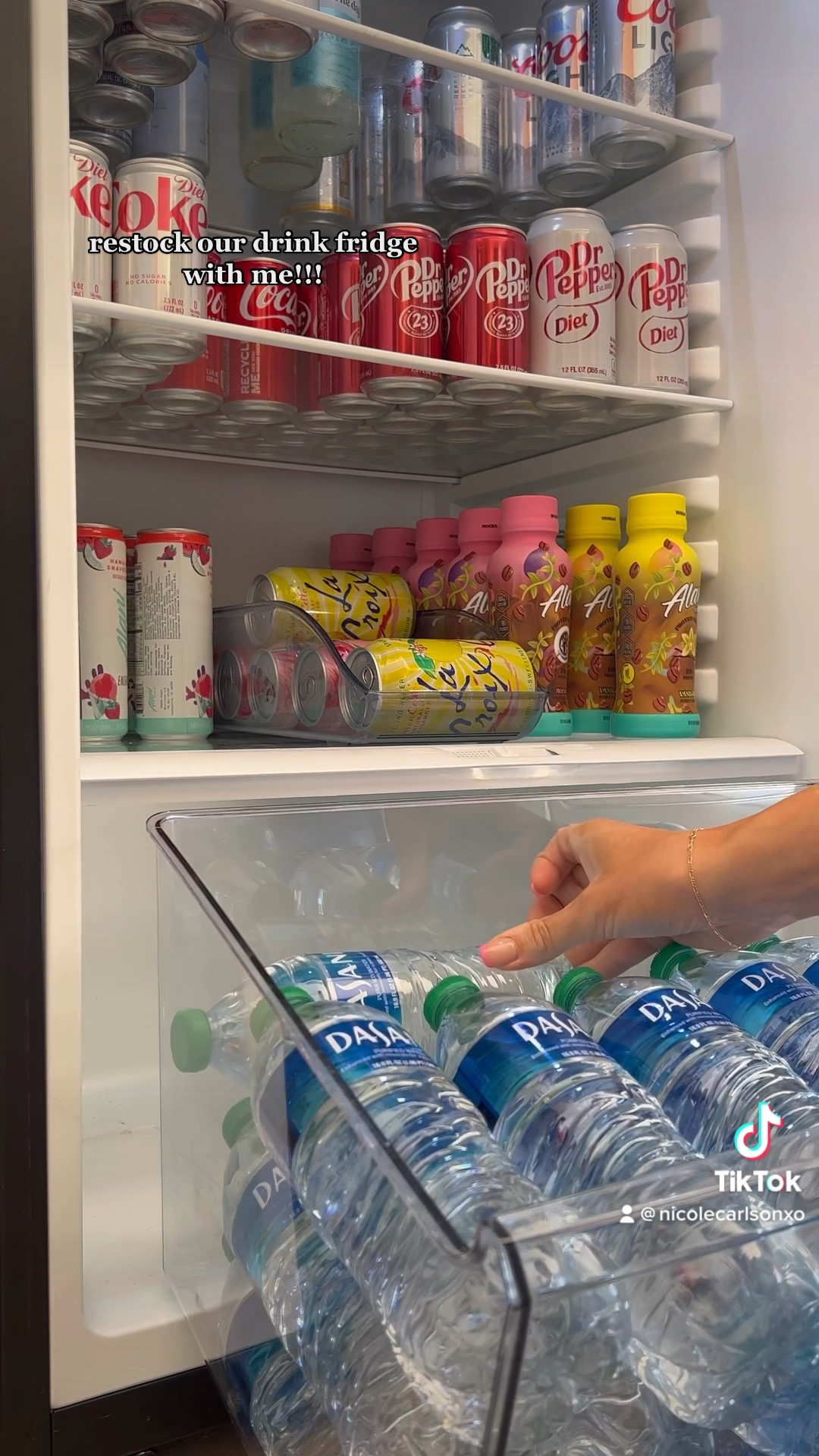 mini fridge restock 👏🏽👏🏽💦💦 

#LTKhome